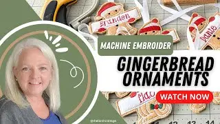 How to Machine Embroider Gingerbread Ornaments from Embroidery Library | Brother PE770