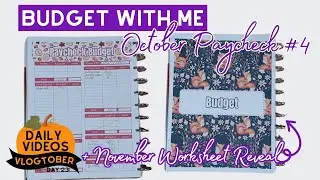 Budget With Me | Paycheck Budget | Cash Stuffing | Savings Challenges | November Worksheet info