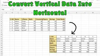 How To Quickly Convert Vertical Data Into Horizontal In Excel | Interview Question