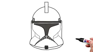 How to Draw a Clone Trooper Helmet From Star Wars