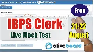 Oliveboard IBPS Clerk Live Mock Test 📚✍️ | 21-22 August | How to Attempt Mock #oliveboard #ibpsclerk
