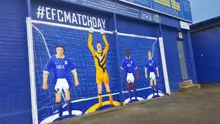 Everton Subbuteo mural by Paul Curtis Artwork
