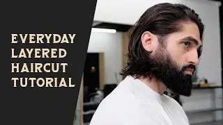 | Haircut Tutorial | Everyday Layered Haircut- Salon Friendly- Jason Memoa, Bradley Cooper Style Cut