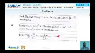 Lecture Video_18MAT31_Module 2_Half Range Fourier Series-1_Venkatesh P