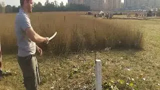 Рубка лозины шашкой (вот что надо учить, а не ваш ножбой!))