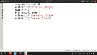 [ForTran 15]Simple if Statement in ForTran