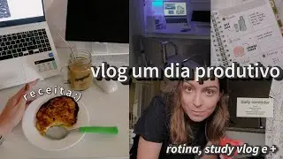 um dia produtivo comigo ☁️🌿💗- trabalho, vídeos, estudo 💫