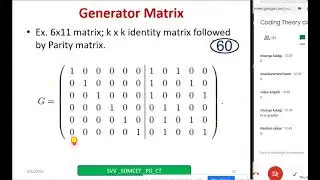 Linear Block codes introduction  G matrix, Encoding Procedure, Decoding procedure, Example