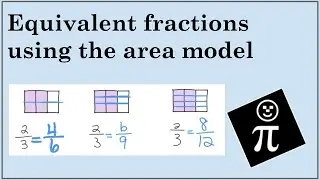Equivalent fractions with area model