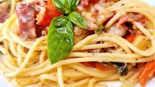 Tomato, Bacon and Spaghetti