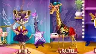 Animal rockstar games. Rock star Animal hair salon. Dress up Rachel. Rock concert in Paris.