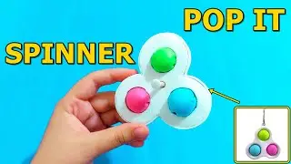 COMO FAZER POP IT SPINNER - FIDGET TOYS 2 EM 1 CASEIRO