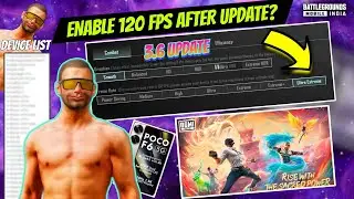 ENABLE 😱120 FPS AFTER UPDATE IN BGMI 3.6 UPDATE UNLOCK 120 FPS POCO F6 | BGMI