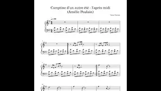 Comptine d'un autre été  l'après midi Amélie  Sheet MUSIC Tutorial / Мелодия Амели ноты пианино