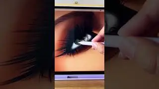 Drawing eyes in Procreate - now in color! 🔥🔥🔥