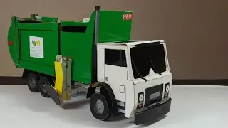 HOW TO MAKE GARBAGE TRUCK  From CARDBOARD.HEIL,WASTE MANAGEMENT