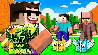 I Pretended To Be a NOOB In KICK A LUCKY BLOCK...