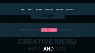 Creative Menu || Only Using HTML And CSS