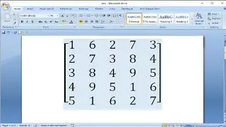How to create a matrix larger than 3×3 in microsoft word