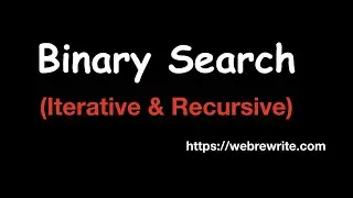 Binary Search | LeetCode 704 | Java | Recursive | Iterative