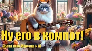 «Ну его в компот!!!» 🍷🍇песня кота Мурзика 🐈и робота AI Suno🤖