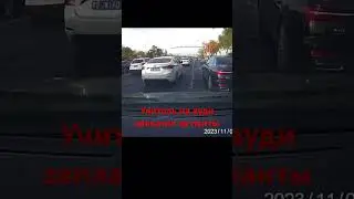 Учитель на ауди а8 заплатил за панты и улетел в кювет . Разборки на дороге подрезал