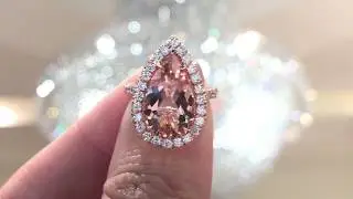 Pear Morganite Engagement RIng