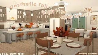 aesthetic autumn high rise apartment | 150k | bloxburg speedbuild | lovelyjules