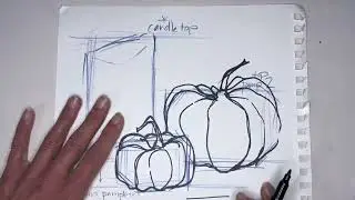 Outlining for Still Life with Pumpkin