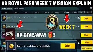 A8 Royal Pass Week 7 Mission Explain | Bgmi A8 Rp Mission Explain