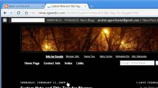 how to seo blogger with custom meta and title tags