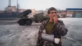 Russian Firing Rocket Battery