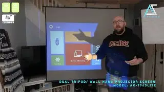 AKIA Screens Dual Tripod l Wall Hang Ultra Lite Portable Projector Screen with CARRYING BAG