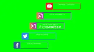 Free Green Screen Lower Third Animation 2021 | No Copyright Green Screen Lower Third Social Media