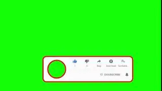 Subscribe button bell icon and like button Green screen  animation No CopyRight 9