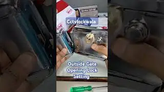 Door Lock Setting Electric Inside Outside Gate, बाहर की तरफ खुलने वाला इलेक्ट्रॉनिक लॉक #rimlock