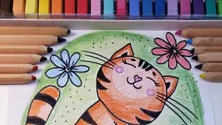 Рисуем котика #урокирисованиядлядетей #рисуемсдетьми #урокирисования