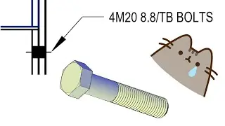 M16 BOLT ELEVATION AS A 2D DETAIL ITEM FAMILY IN REVIT