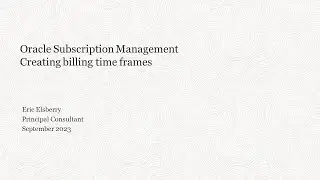 Setting up Subscription Billing Terms