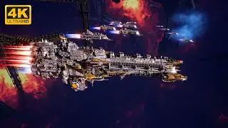 Imperial Navy vs Chaos - Skalgrim Mod - 4K Quality - Battlefleet Gothic Armada 2