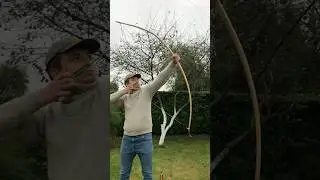 Epic Yew Longbow Shot  #archery #longbow #bowandarrow