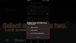 How To Hide Messenger Notification On Lock Screen.