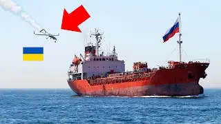 Watch Ukrainian Drones OBLITERATE a Russian Ship