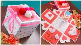 Birthday Explosion box making tutorial ❤️ | easy explosion box craft