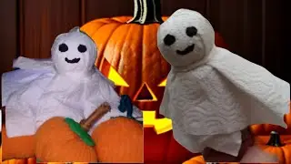 Halloween Decoration / Making Ghosts from Paper Towels