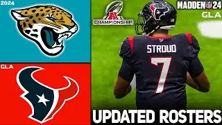 Texans vs. Jaguars | AFC Championship | 2024 - 2025 Updated Rosters | Madden 24 PS5 Simulation