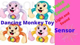 Dancing and Spinning Rolling Doll.Monkey Toy Voice Control.Musical Toy with Light and Sound Effects