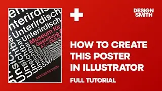 How to Create This Rotated Type Swiss Poster in Illustrator | Full #Tutorial
