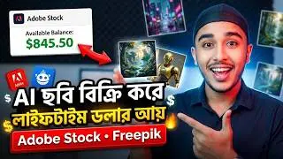 AI ছবি বিক্রি করে $158 ডলার ইনকাম! How to Make Money Selling AI Images on Adobe Stock