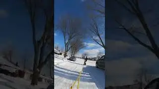 SNOWBOARDING BEHIND A RAPTOR 700